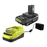 Ryobi One+ 18v Lithium Ion 2.0ah Battery and Charger Kit, Extreme Weather Performance Fast Charging Under 1 hour
